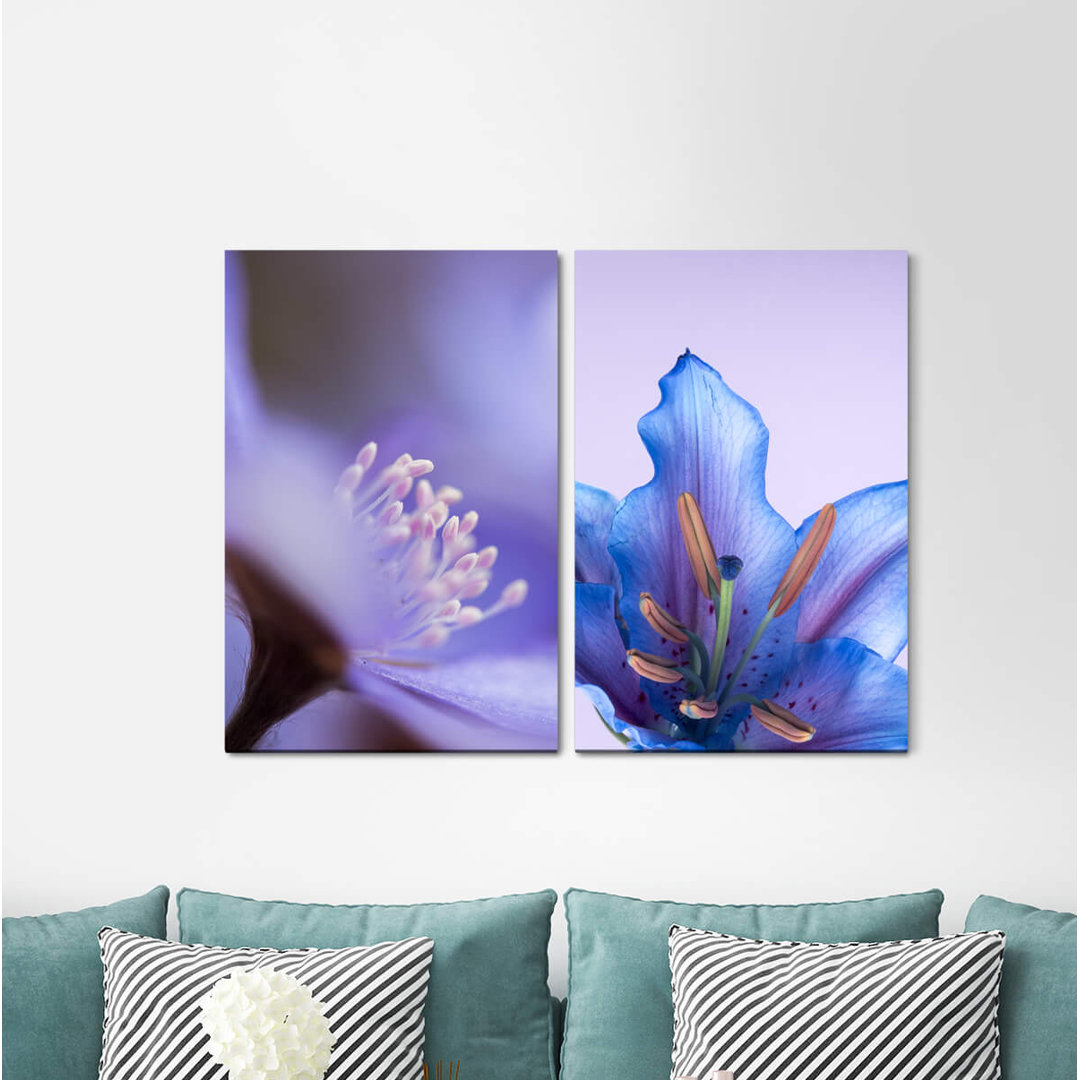 2-tlg. Leinwandbilder-Set - Fotografie „Lily Flowers Summer Scented Gentle”