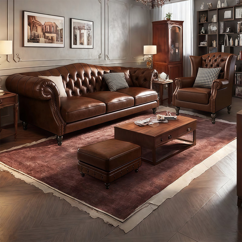 Retro American straight - row sofa