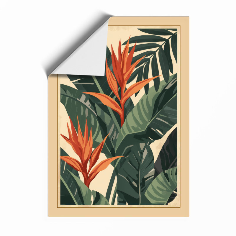 Birds of Paradise Botanical - Framed Print, A2 - 59.4 x 42.0 cm, Unframed