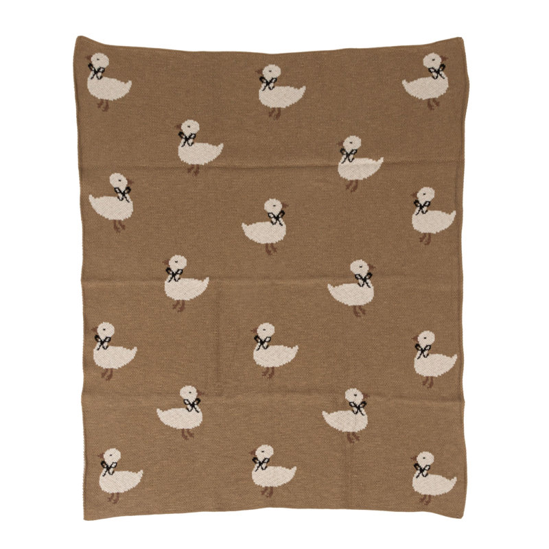Couverture en coton pour bébé avec des canetons