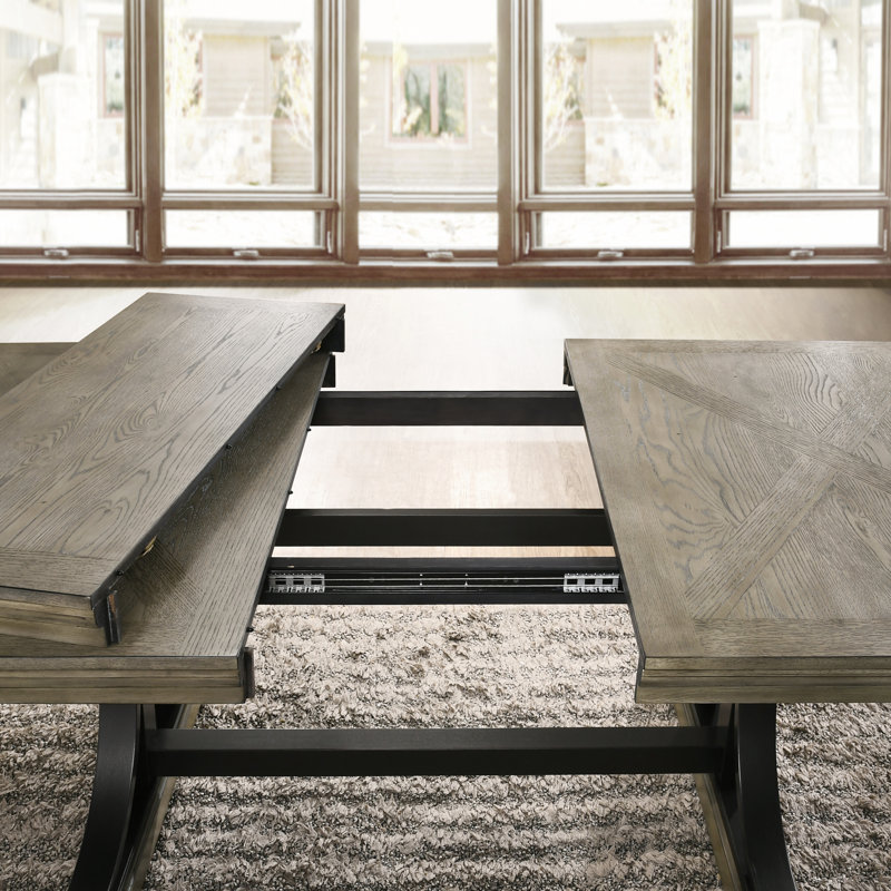 Ensemble de salle à manger extensible Dasher, 8 pièces : 1 table, 6 chaises, 1 banc
