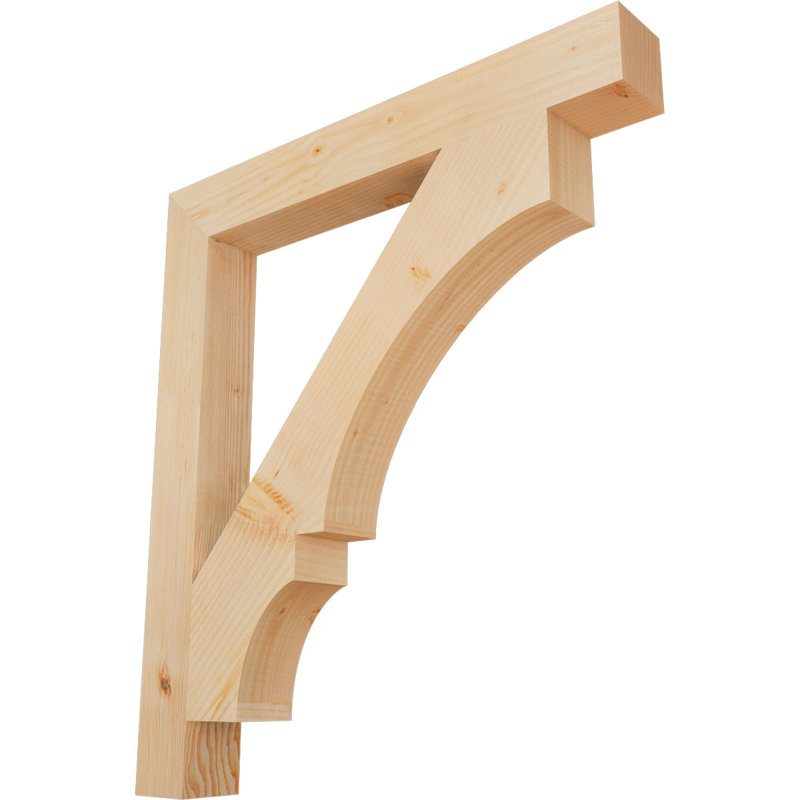 Support de bloc Balboa, L 3 1/2 po x P 32 po x H 36 po, Sapin de Douglas lisse