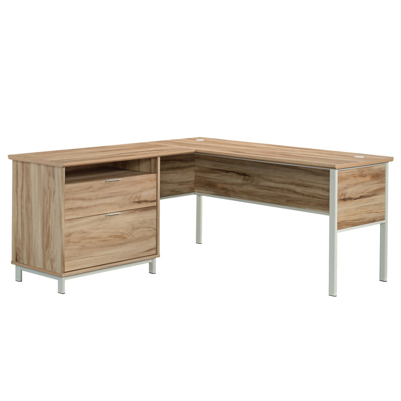 Bureau en L, finition brune