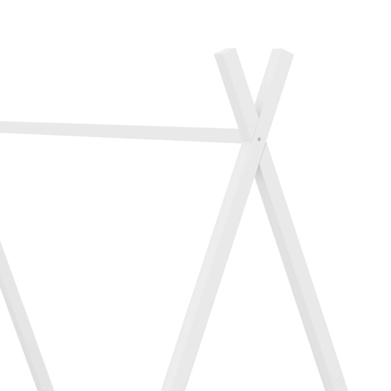 Lit tente en bois pour lit simple, Blanc