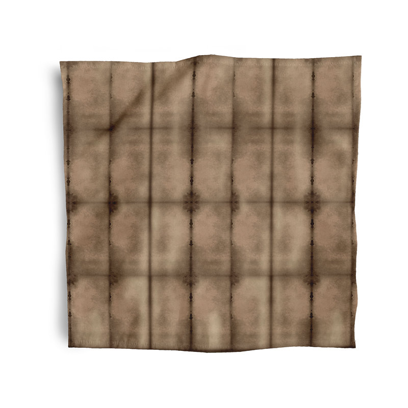 Aymer Polyester Abstract Square Napkin, Brown