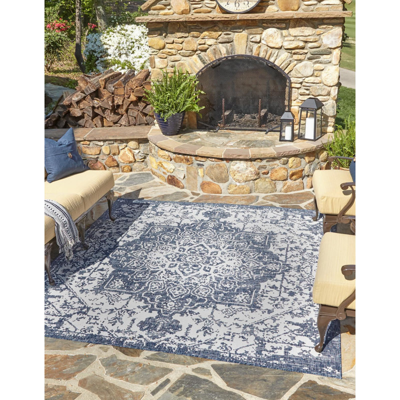 Contemporary Gianelly Rug Bone Abstract, Square 7'10"
