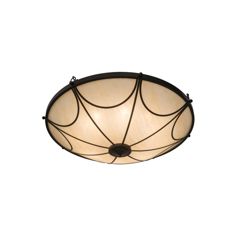 Carousel 8 - Light Flush Mount, Timeless Bronze, Sahara Taupe, 13" H x 48" W x 48" D
