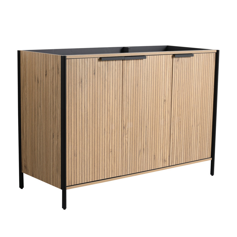 Meuble-lavabo moderne 48 po - Contreplaqué avec beaucoup de contreplaqué de rangement, spacieux