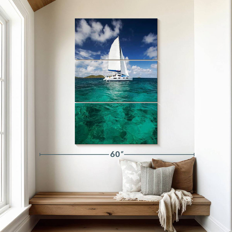 Mehar Catamaran Boat, 50'' H x 32'' W
