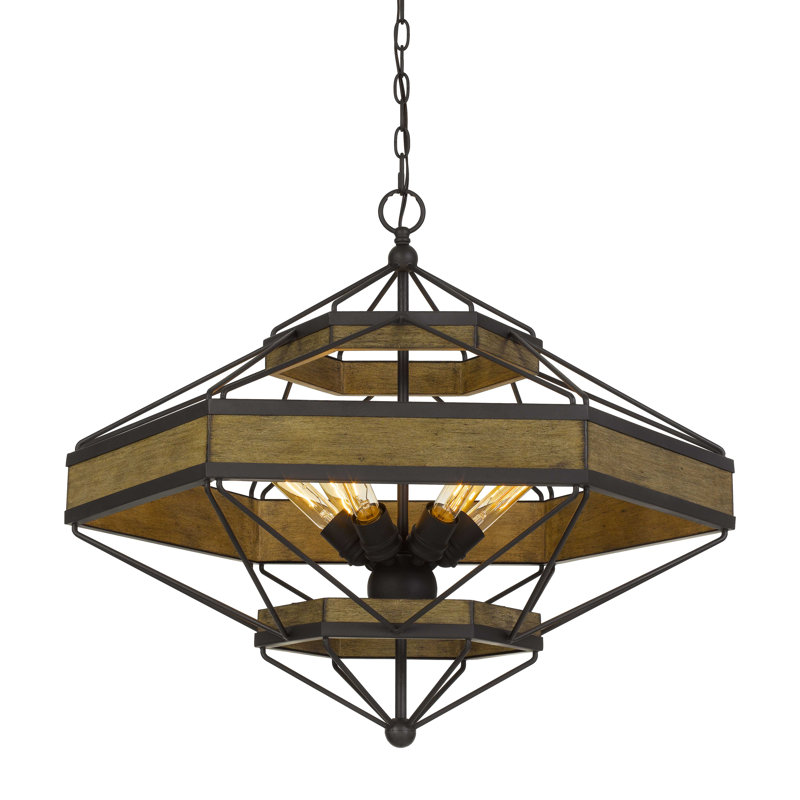 Lustre géométrique unique à 6 lumières Finola