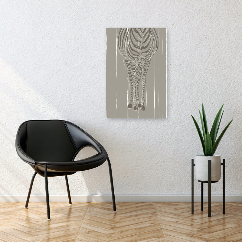 Art mural moderne et abstrait zébré moderne, 36" H x 24" W
