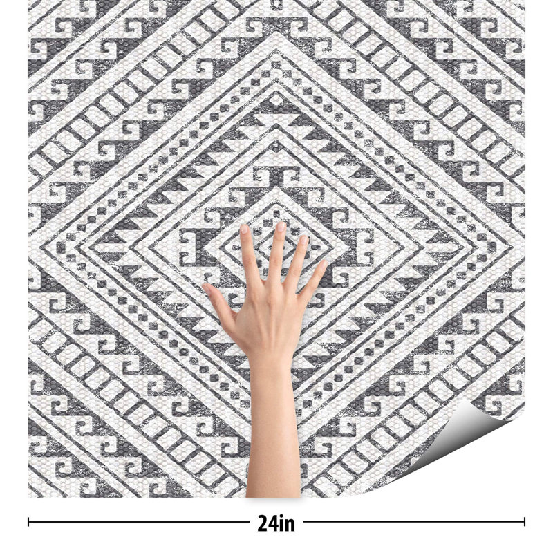 Carreau de papier peint Derrike, L 126 po x l 24 po
