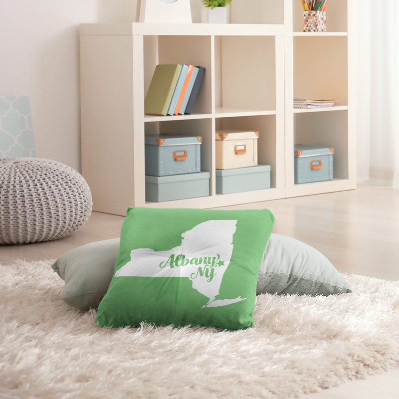 Coussin de plancher touffeté, 26 po x 26 po, Vert, Columbia