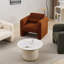 Chaise d'appoint moderne rembourrée en tissu Sherpa-1616613912
