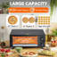 Four à pizza électrique de comptoir - capacité de 12 po, température réglable (572 ° F), minuterie et accessoires