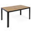 Table de salle à manger moderne en bois avec base en fer - 58,4 po X P 35,5 po, H 30,5 po, surface protégée et fer, 59,3 L, 35,5 po, 30 H, déversement, facile à nettoyer