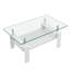 Table basse rectangulaire, plateau en verre trempé avec panneau de fibres à densité moyenne, table moderne pour le salon, verre transparent-467314498-464948280