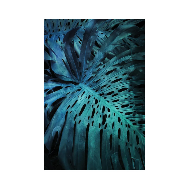 Teal Night Foliage By Milli Villa - Wrapped Canvas Painting by Milli Villa - Wrapped Canvas Painting