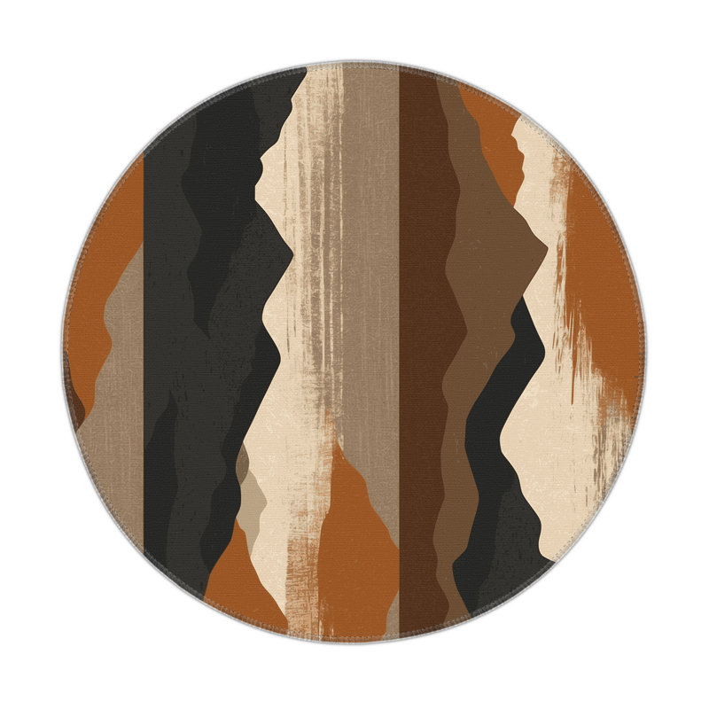 Aurora Rise Indoor And Outdoor Area Rug, Round 5'