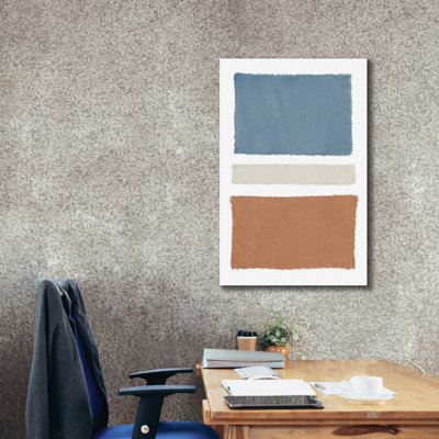  «Warm Painted Weaving 5» par Piper Rhue, art mural sur toile, 26 po x 40 po