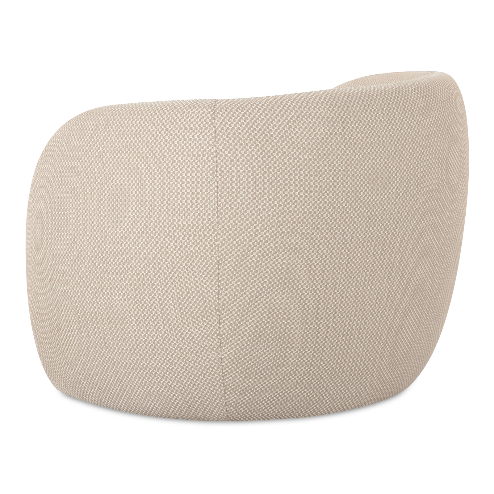 Millen Outdoor Barrel Chair, Beige Performance Basketweave