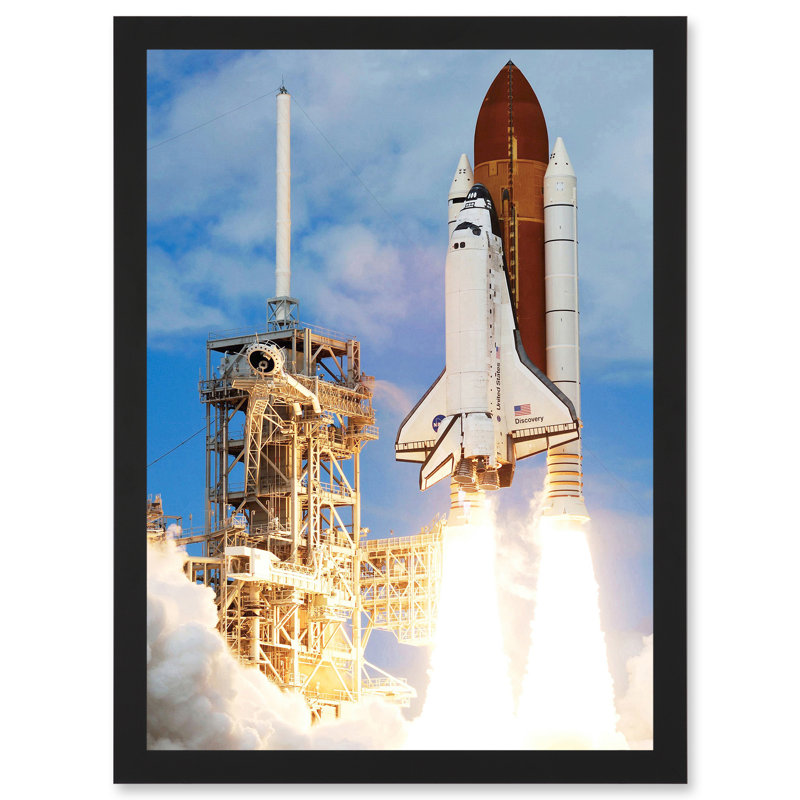 Space Nasa Shuttle Discovery Rocket Launch USA - Single Picture Frame Print