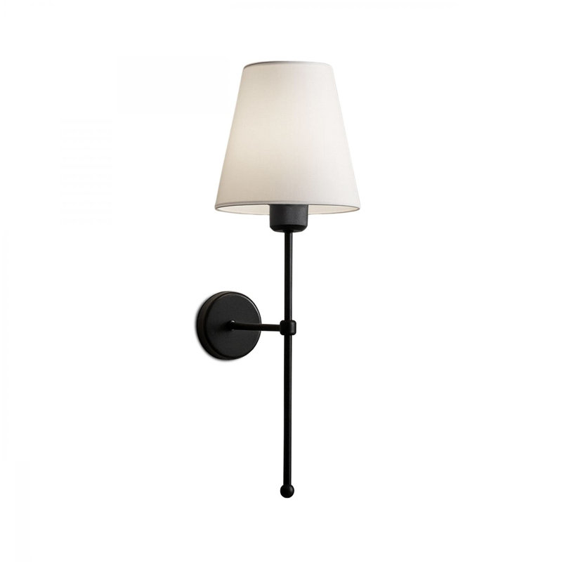 Elegant Metal Wall Lamp, Cream & Black | Height: 19.7 inches, Cap Size: 5.1 inches | E27 Socket (Max 40W) | Durable PVC Cap, IP20 Rated | Perfect for Living Room & Bedroom Decor, Stylish Lighting Solution