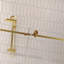 Porte de douche sans cadre l 44 à 48 po x H 76 po, verre trempé transparent de 1/4 po (6 mm), film antidéflagrant, poignée en acier inoxydable, or brossé