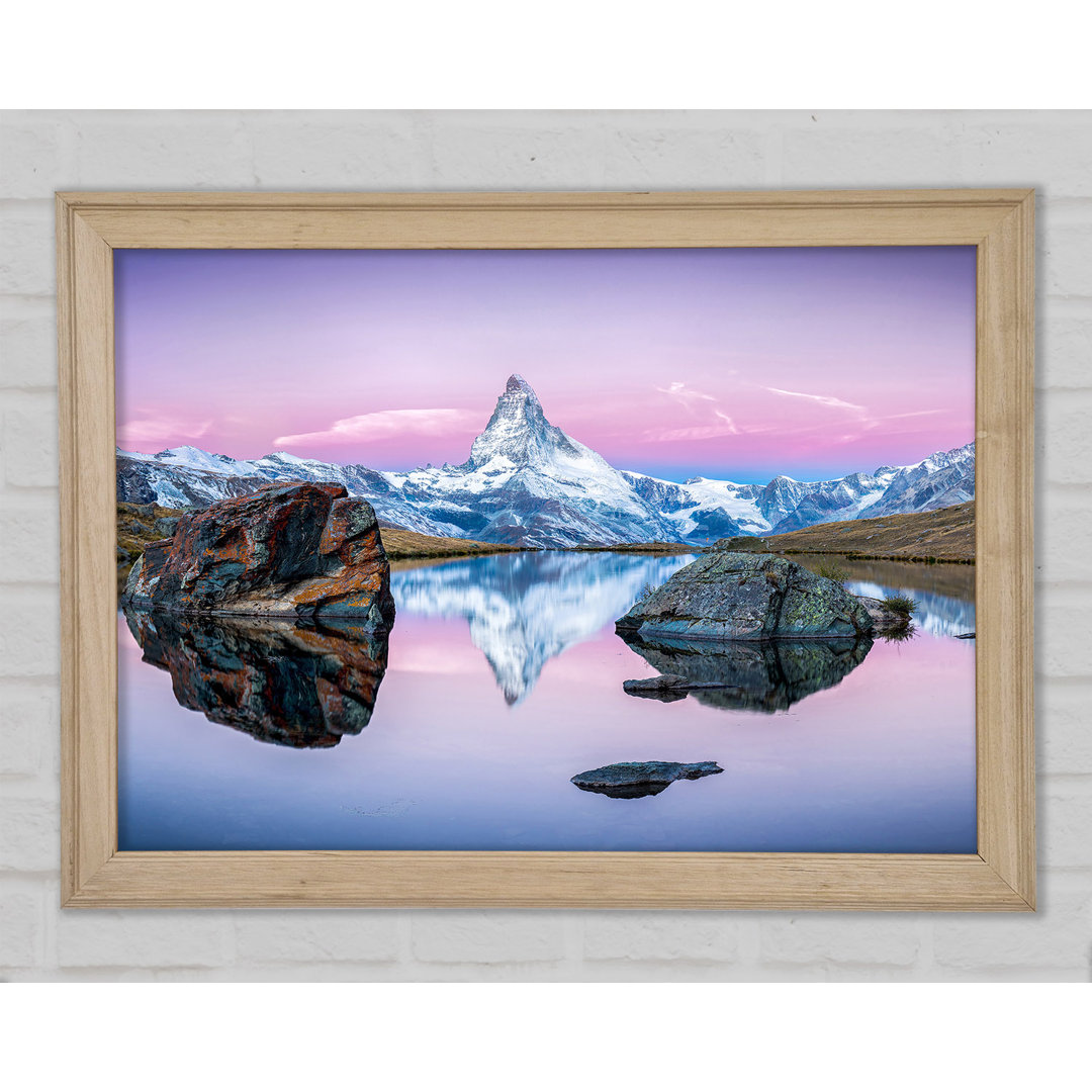 Snow Mountain Reflections - Einzelner Bilderrahmen Kunstdrucke