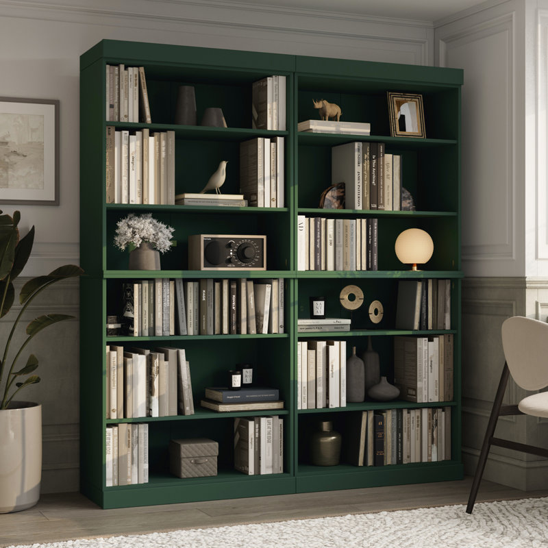 100% Solid Wood Tall Modular Bookcase Cabinet With 12 Adjustable Shelves, Open Display Storage Bookshelf, 64" W X 71.5" H