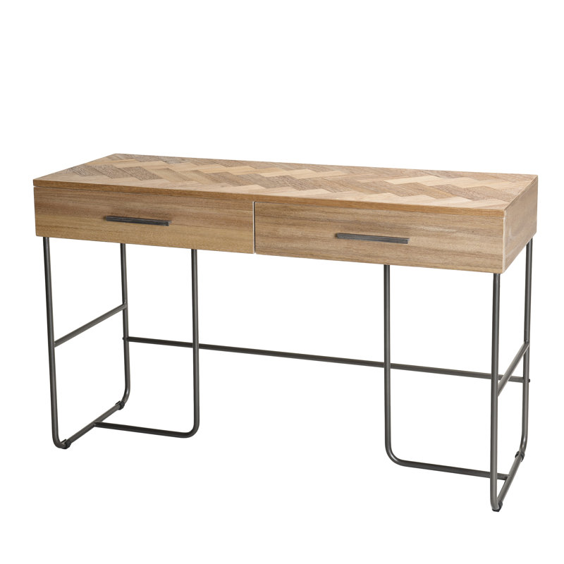 Boalt Solid Wood Top Metal Base Writing Desk
