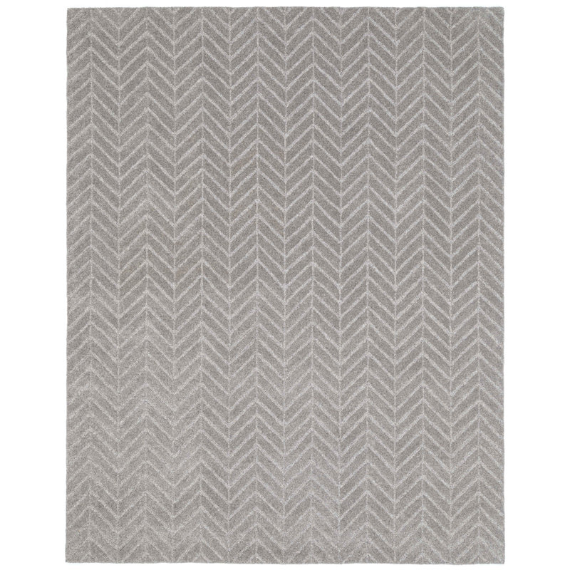 Tapis à chevrons touffeté à la main Aldin, Rectangle 7 pi 6 po x 9 pi 6 po