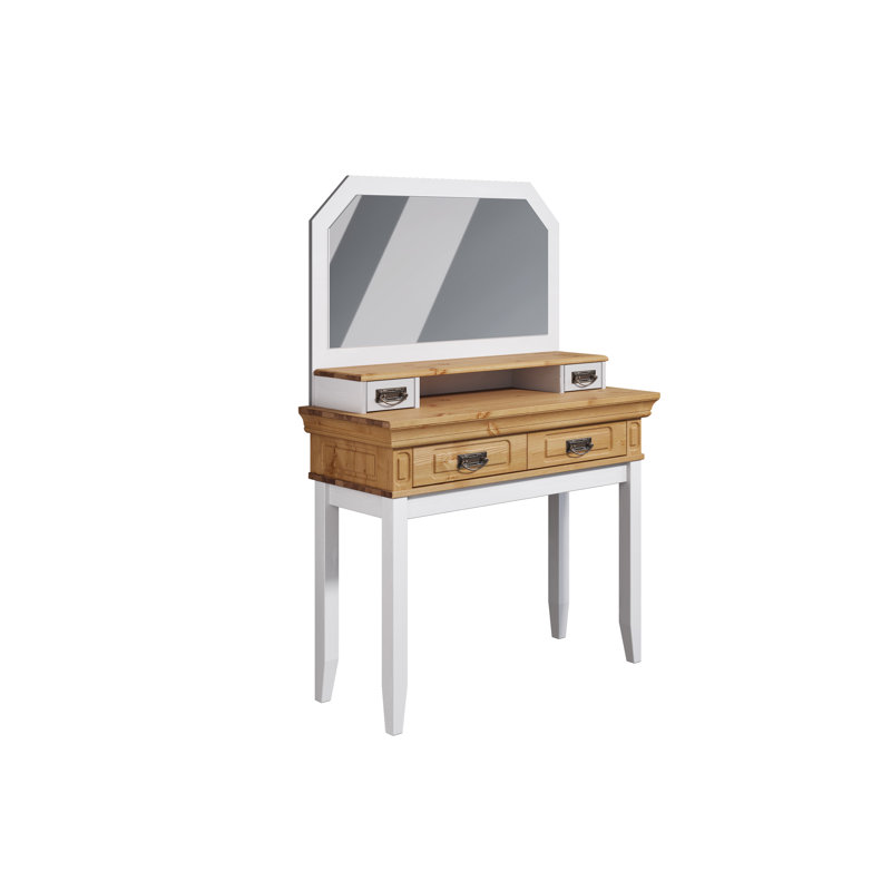Lilliana Dressing Table with Mirror, White