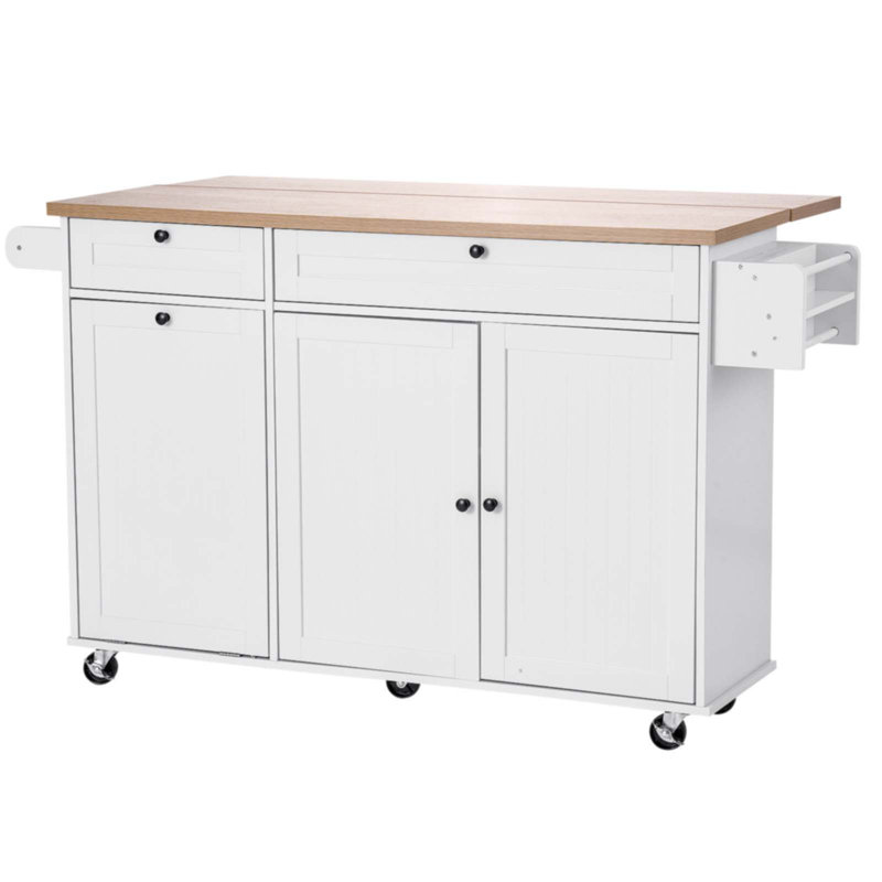 Armoire de rangement sur chariot avec îlot de cuisine 60 po