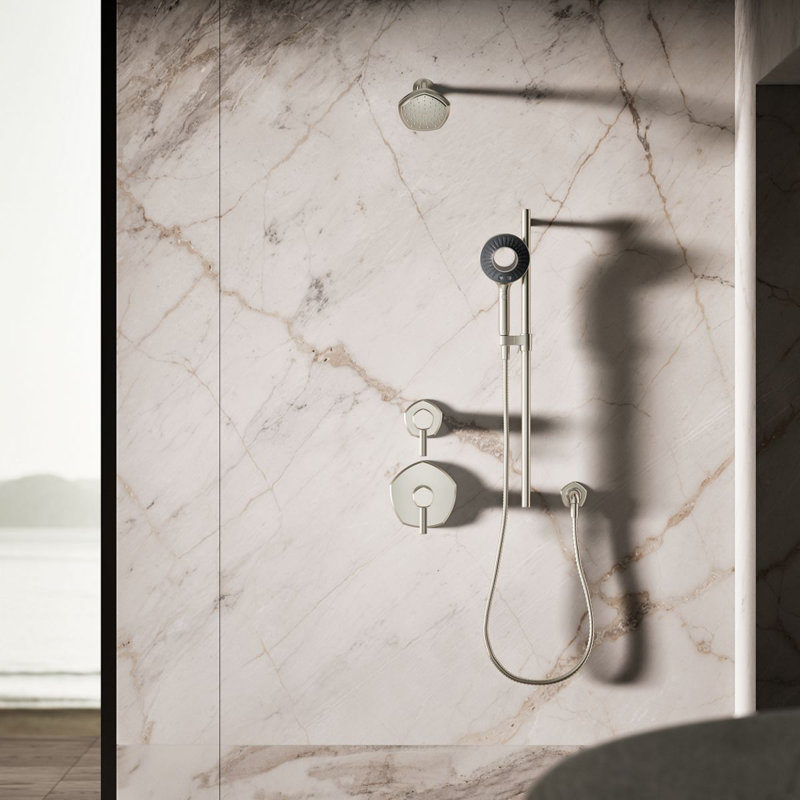Spaviva Two-Function Handshower 2.5 GPM, Brushed Nickel, 1.75 GPM