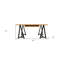 Bureau double caisson en bois massif et en métal Guice