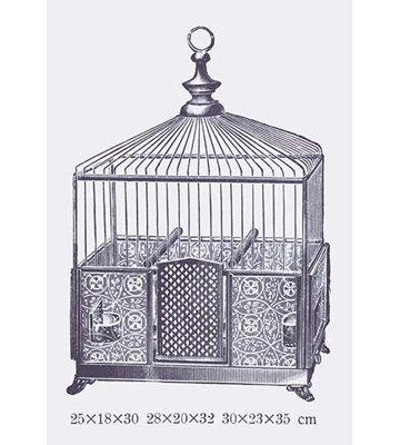 Cage à oiseaux ornée g, impression