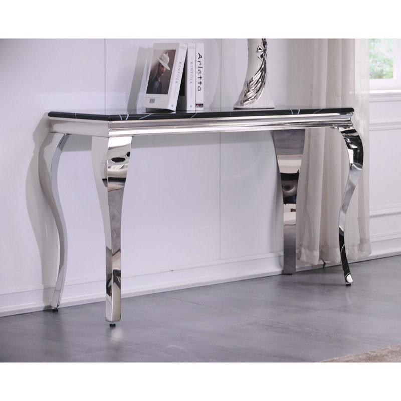 Fulmore 30'' Console Table, White, Gold