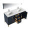 Brooksby 60'' Double Bathroom Vanity with Quartz/Ceramic Undercount Sink Top-16623433