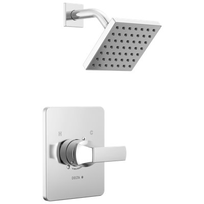 Delta Velum 14 Series Shower Faucet Set, Chrome Shower Head and Handle Set, Valve Trim Kit, Chrome (Valve Not Included)