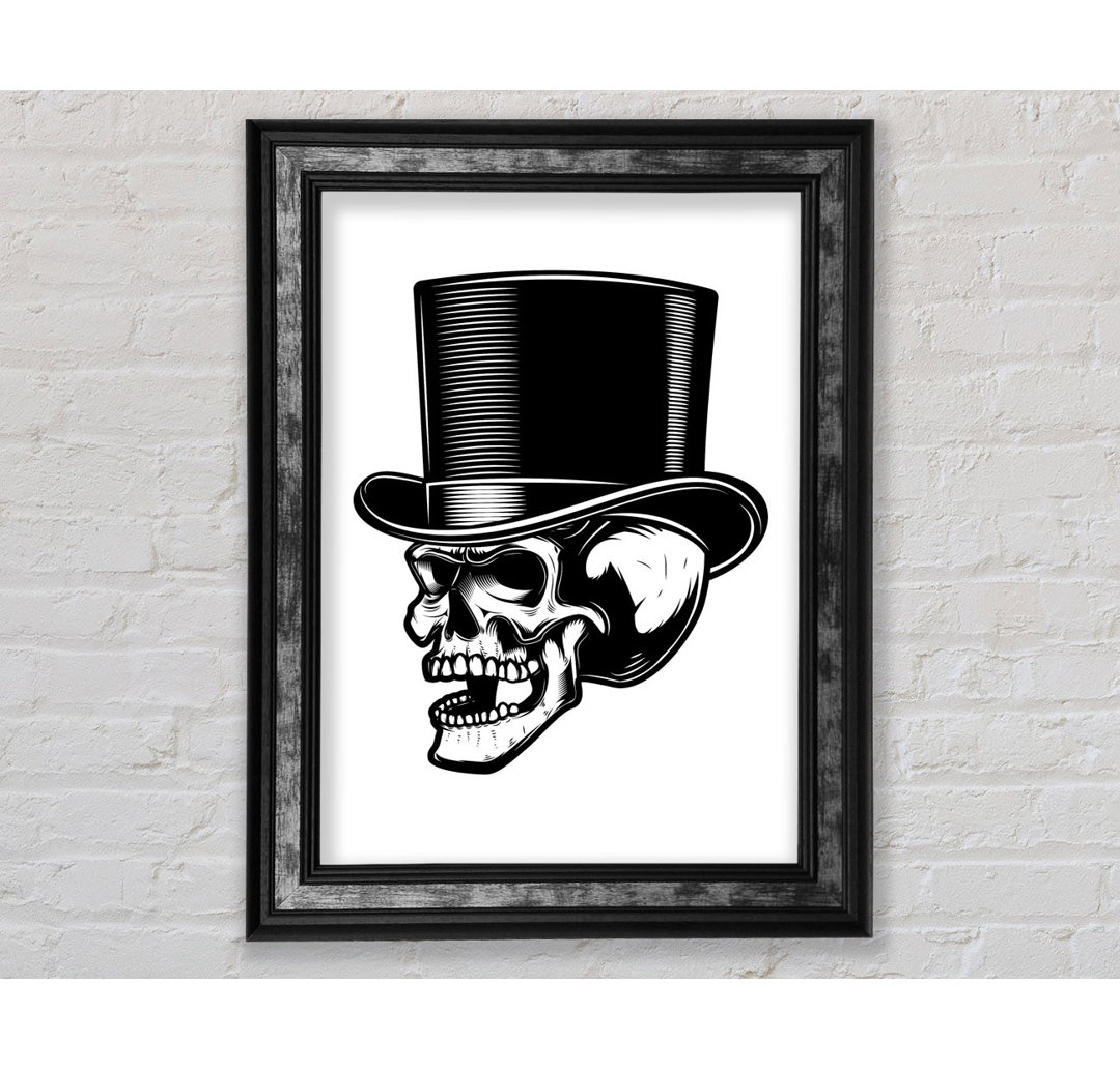 Top Hat Skull - Einzelner Bilderrahmen Kunstdrucke