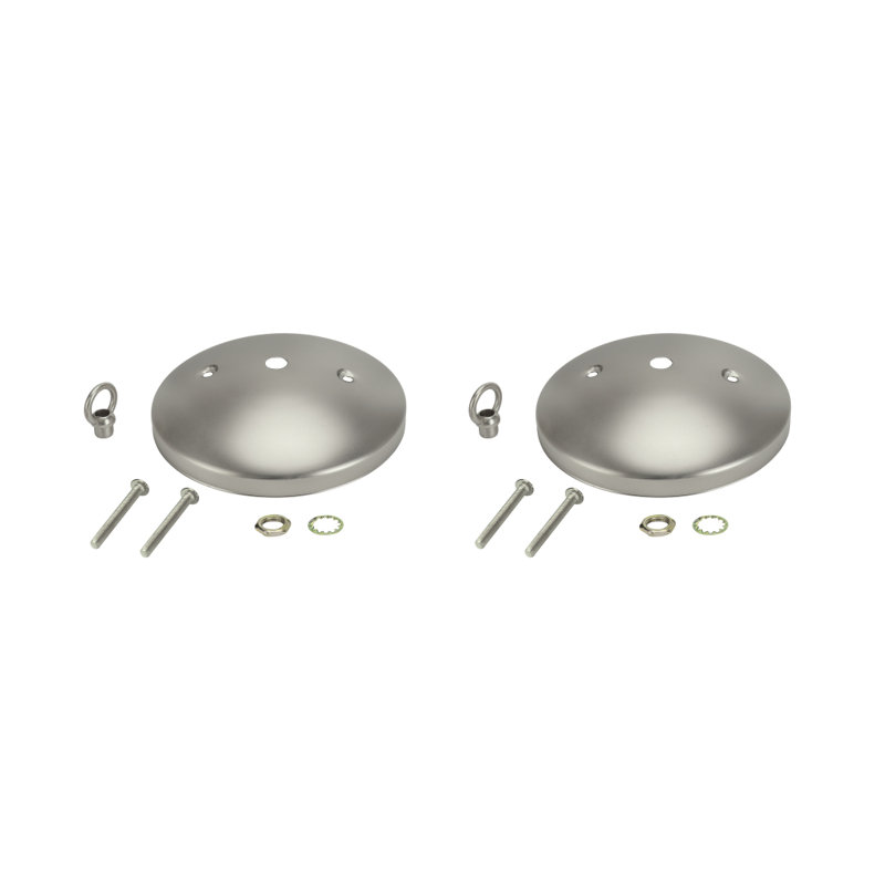 Modern Light Fixture Canopy Kit, Brushed Pewter