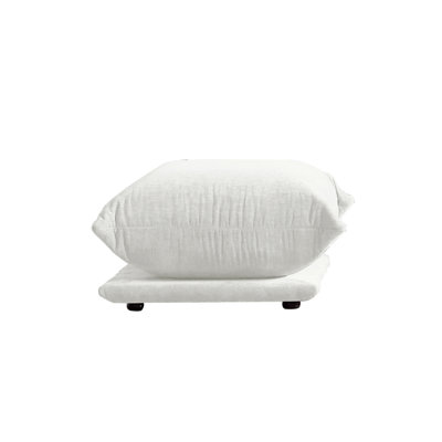 Minarik Upholstered Modern Chenille Fabric Ottoman by Ebern Designs