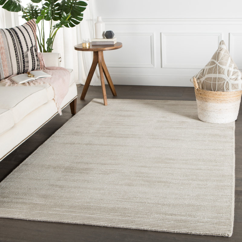 Tapis gris clair fait à la main Jaipur Living Basis (10 pi x 14 pi)