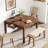 Square Dining Table With 4 Drawers For Kitchen Dining Room