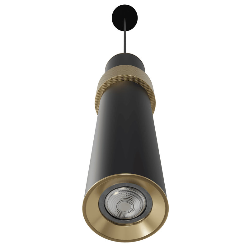 Luminaire suspendu cylindrique unique à 1 lumière