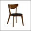 Ensemble de 2 chaises de salle à manger rétro modernes avec sièges en similicuir noir et dossiers courbés pour plus de confort et de style