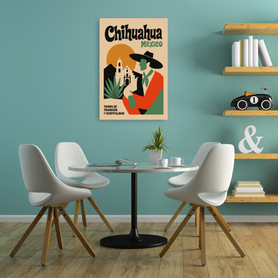 Chihuahua, Mexique, Vaquero, rétro, paysage rétro traditionnel, plante, impression d'art mural