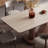 Walnut Rectangular Solid Wood Dining Table-576890827