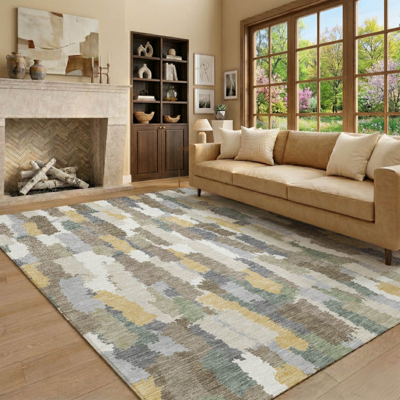 Tapis de qualité supérieure lavable à la machine Mayfield AMF2437, Ivory, 10' x 14'